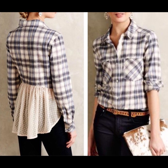 Anthropologie Tops - NWOT Holding Horses by ANTHROPOLOGIE Plaid Shirt